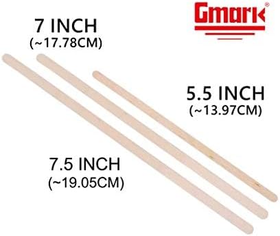 Gmark Disposable Wooden Stirrer Individually Wrapped in Biodegradable Kraft Paper, Wood Coffee Stir Sticks 7.5 Inch for Tea Beverage, Craft Stick, 500 Pcs/Bag GM1010 (500)