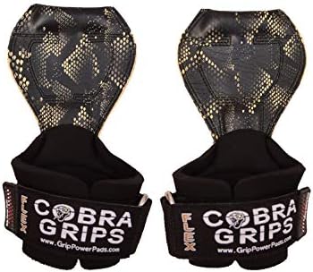2018 Cobra Grips Flex Model Weight Lifting Gloves Heavy Duty Straps Alternative Power Lifting Hooks for Deadlifts with Padded Wrist Wrap Support Bodybuilding
