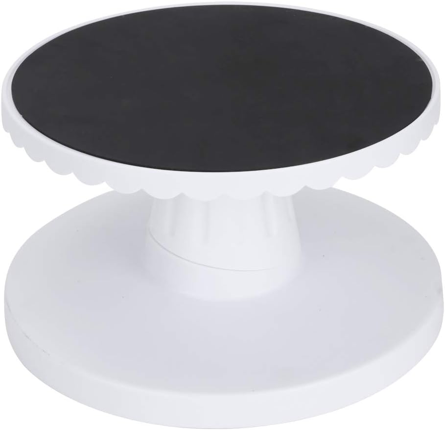 Topyond Cake Turntable for Decorating, 9.1in Adjustable Cake Spinner Stand, Nonslip Cake Turn Table, Rotating Cake Stand for Baking Cake Decorating Supplies
