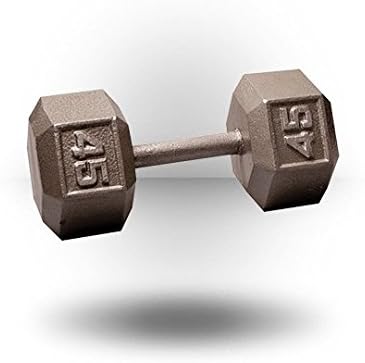 Body-Solid Cast Iron Hexagon Dumbbell, Hand Weights For Men and Women, Weight Dumbbells for Strength Training, Body Building Home Gym Training Gear