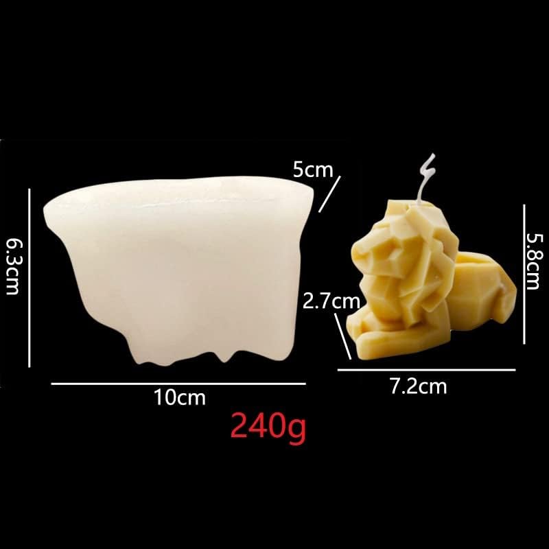 3D Abstract Lion Candle & Resin Mold - Silicone Heart & Soap Mold - DIY Aromatherapy Decoration