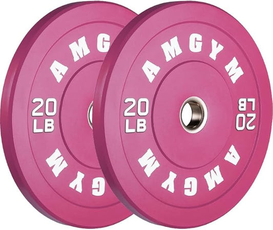 2 Inch Bumper Plates,10-500lbs,Barbell Rubber Olympic Weight Plates Set for Home Gym, Strength Training & Weight Lifting, Multiple Options Colors