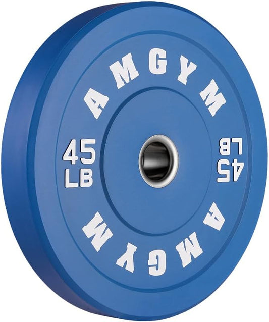 2 Inch Bumper Plates,10-500lbs,Barbell Rubber Olympic Weight Plates Set for Home Gym, Strength Training & Weight Lifting, Multiple Options Colors