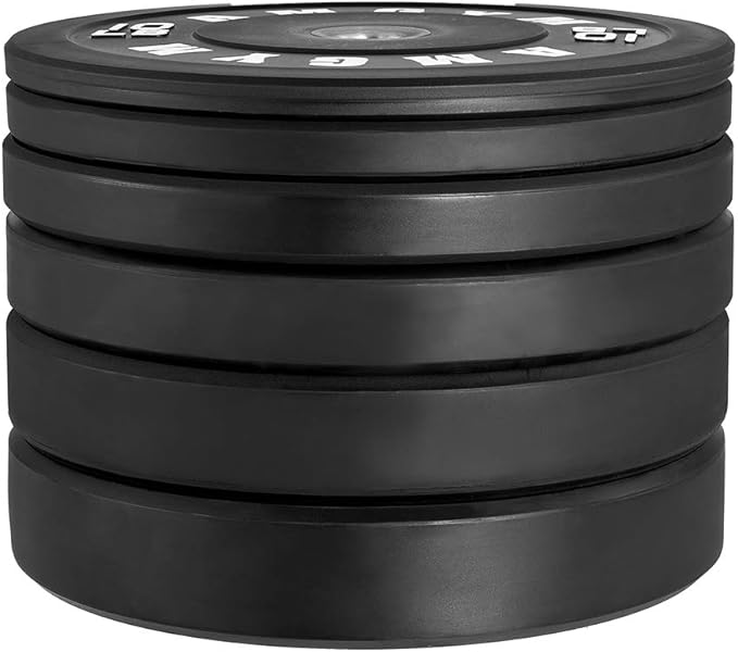 2 Inch Bumper Plates,10-500lbs,Barbell Rubber Olympic Weight Plates Set for Home Gym, Strength Training & Weight Lifting, Multiple Options Colors