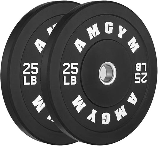 2 Inch Bumper Plates,10-500lbs,Barbell Rubber Olympic Weight Plates Set for Home Gym, Strength Training & Weight Lifting, Multiple Options Colors