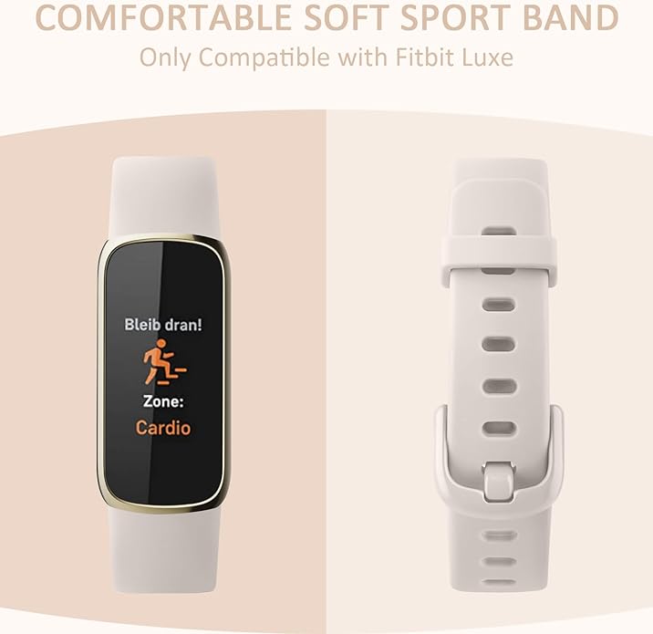 2 Pack Bands for Fitbit Luxe Bands Women Men, Soft Silicone Wristband Replacement Strap for Fitbit Luxe/Luxe Special Edition Fitness Tracker