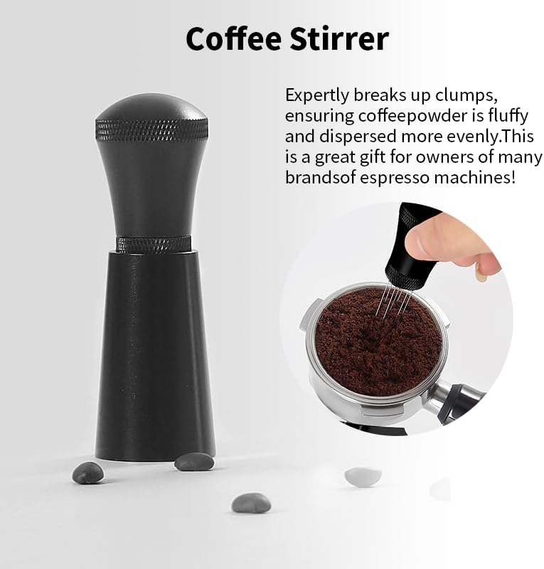 51mm Espresso Accessories Kit, Spring Loaded Calibrated Tamper,mat,WDT Tool,Dosing Funnel,Puck Screen kit,Basket Removal Tool ,Cleaning ClothSet, Fits Espresso Coffee Machines and 51 mm Portafilters