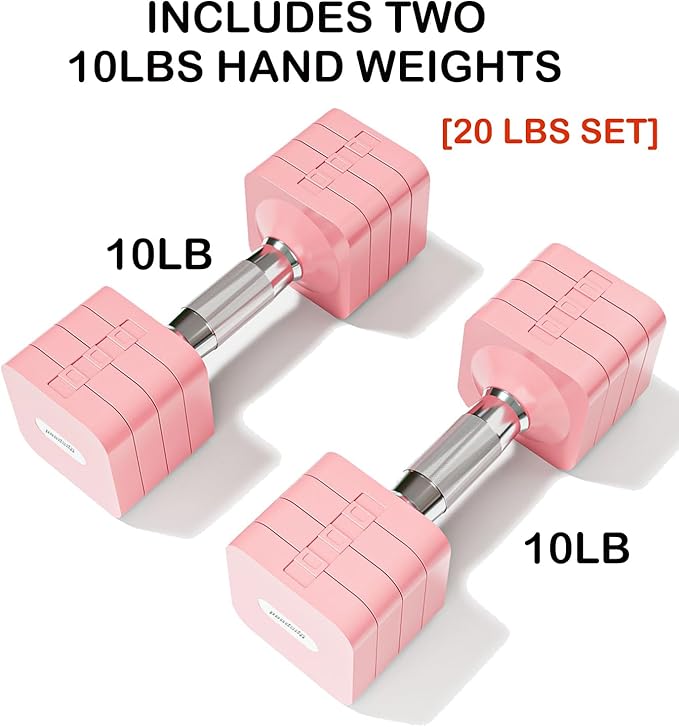 15LB 20LB 50LB Adjustable Dumbbell Set Free Weights Dumbbells Set for Women Men Hand Weights Sets Adjust Dumbbell Weight Sets for Home Gym Exercise Workout Strength Training Equipments