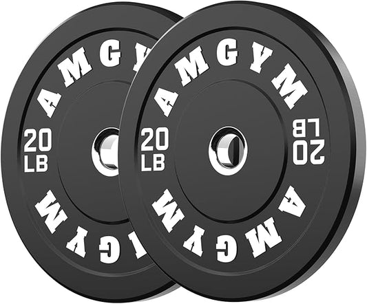 2 Inch Bumper Plates,10-500lbs,Barbell Rubber Olympic Weight Plates Set for Home Gym, Strength Training & Weight Lifting, Multiple Options Colors