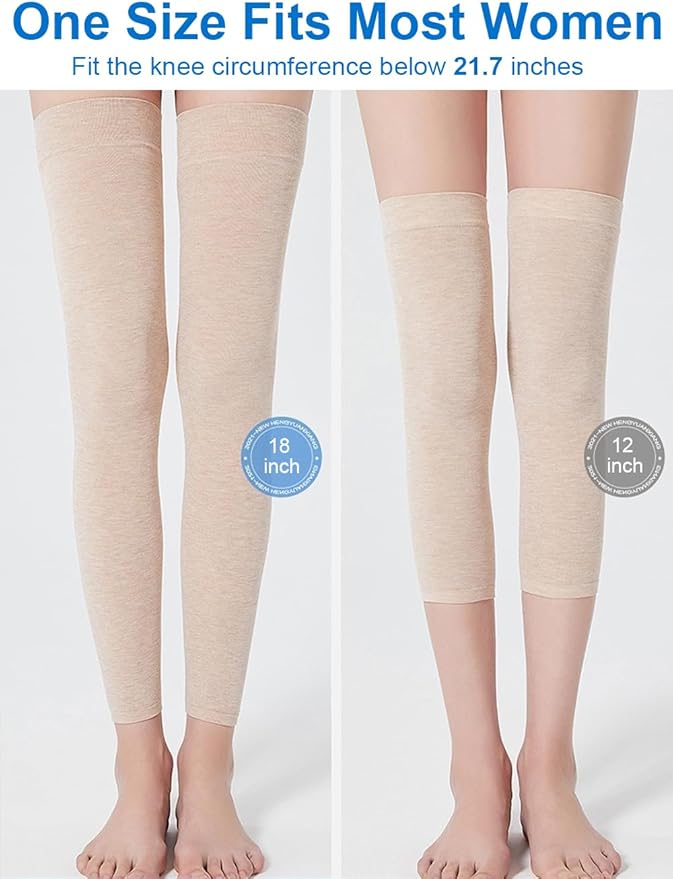 2 Pairs Knee Compression Sleeves for Women, Lightweight Thin Knee Sleeves for Knee Pain Relief, Knee Warmers Knee Brace Undersleeve, Knee Brace for Daily Use