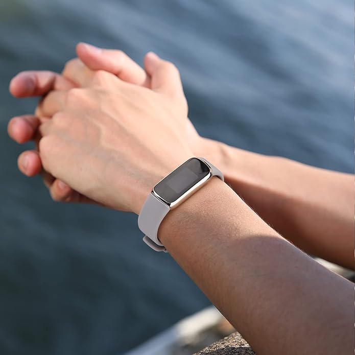 2-Pack Bands for Fitbit Luxe Bands for Women Men, Soft Silicone Wristband Replacement Strap for Fitbit Luxe Special Edition Fitness Tracker