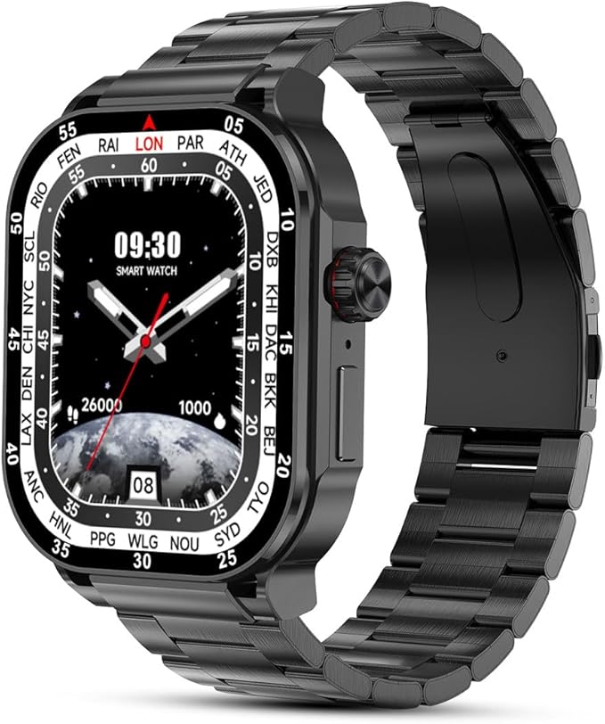 2.06" AMOLED Touch Screen Smart Watch for Man/Women Activity Fitness Tracker with Heart Rate/Blood Pressure/Sleep Monitor Bluetooth IP67 Waterproof for Android & iOS
