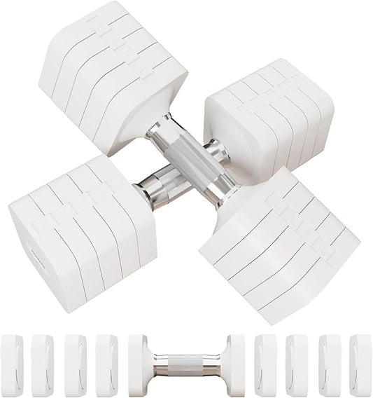 15LB 20LB 50LB Adjustable Dumbbell Set Free Weights Dumbbells Set for Women Men Hand Weights Sets Adjust Dumbbell Weight Sets for Home Gym Exercise Workout Strength Training Equipments