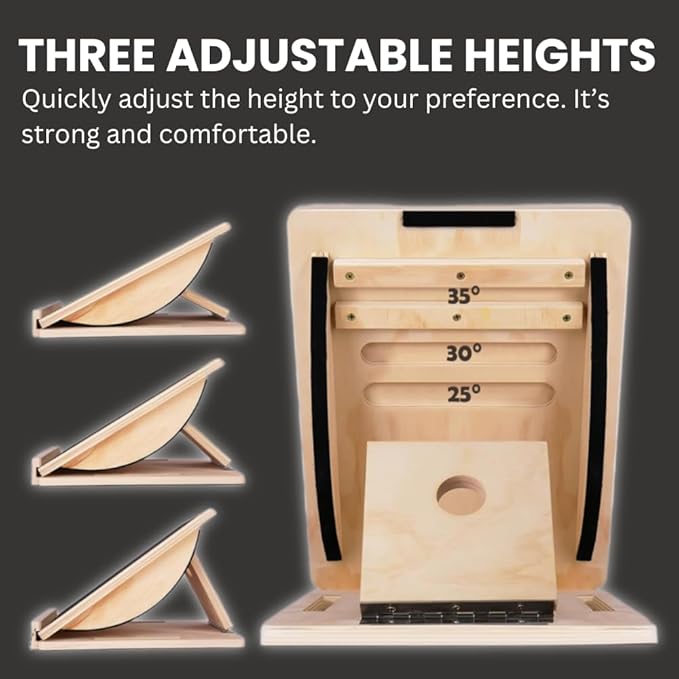 2-in-1 Fitness Slant Board for Calf Stretching Adjustable Incline Board for Mobility, Rehab, Yoga, Pilates, Planter Fasciitis Calf Stretcher Balance Board for Feet Heel Ankle – Portable