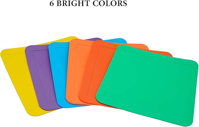 12inch Flat Square Spot Marker Multi-Color Exercise Kids Floor Playmat (12pcs)