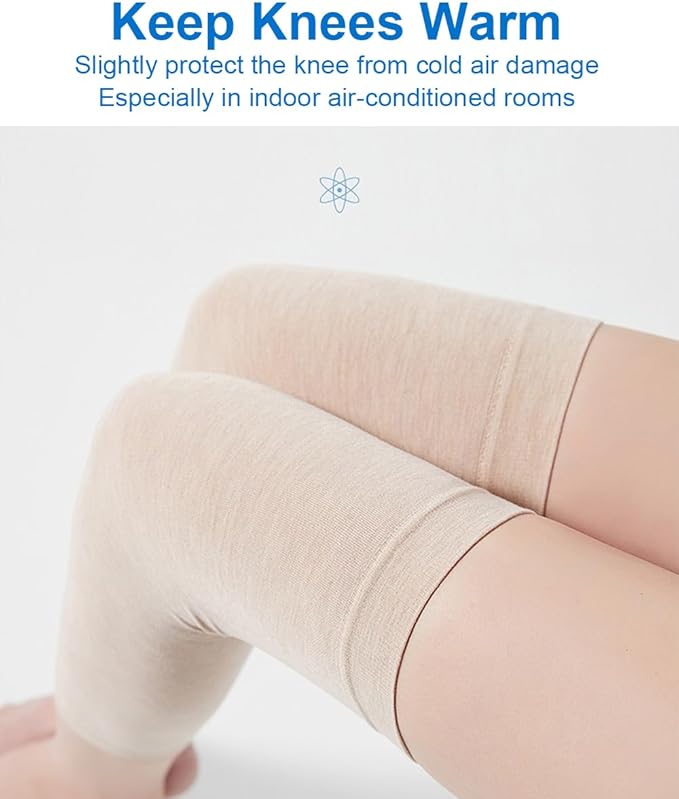 2 Pairs Knee Compression Sleeves for Women, Lightweight Thin Knee Sleeves for Knee Pain Relief, Knee Warmers Knee Brace Undersleeve, Knee Brace for Daily Use