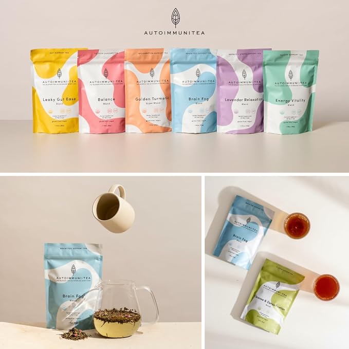 Brain Fog Tea for Herbal Focus & Memory, AIP AutoimmuniTea Protocol Diet Compliant Foods, Whole 30, Paleo Friendly - Nootropics Support Herbs Gingko Biloba, Peppermint, Gotu Kola