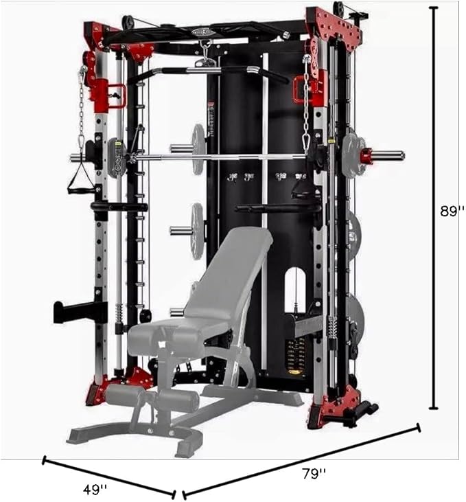 Smith Machine, Cables with Built in 160 kg Weights