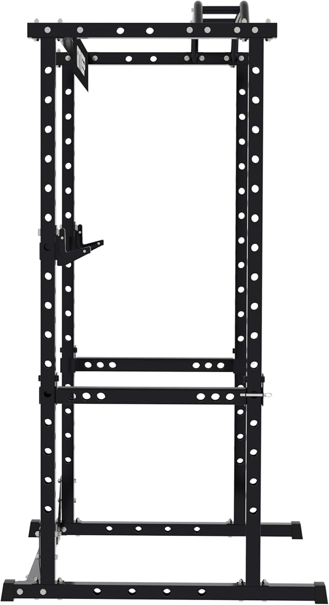 RitKeep Power Rack RMAX 2250 Multi-Function Power Cage for Strength Training - 1200lb Capacity Squat Rack with Multi-Grip Pull-Up Bar, Safety Bars, and J-Hook for Home Gym