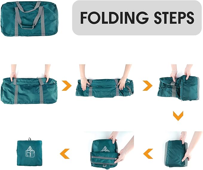 WANDF Foldable Travel Duffel Bag 60-120L Duffle Carry on for Women and Men