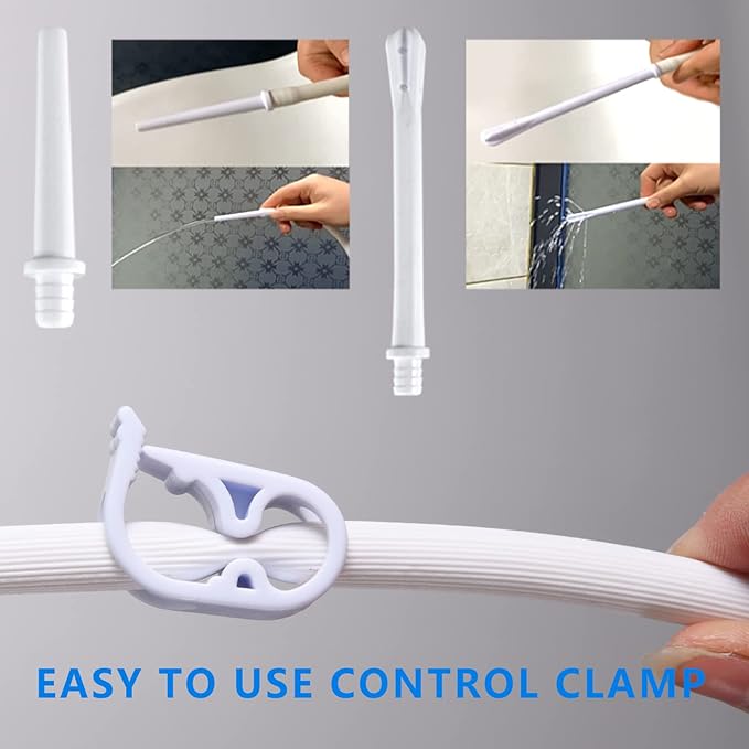 2 L Home Enema Bag Kit with 2 Enema Tips,60 inch Long Silicone Hose, Controlable Water Flow Valve, Hot-Water Bottle for Colon Cleansing Enemas(Blue)