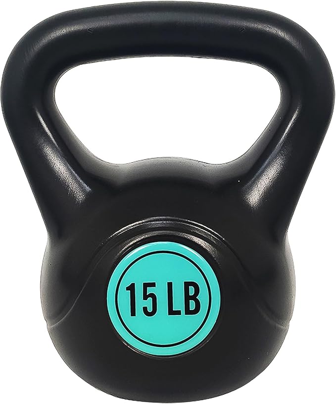 Wide Grip 3-Piece Kettlebell Exercise Fitness Weight Set, Include 5 lbs, 10 lbs, 15 lbs and 20 lbs, Set of 3 or Set of 4