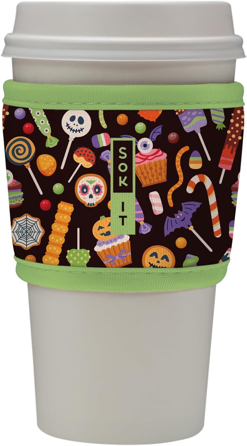 Sok It HotSok Coffee & Tea Reusable Insulated Neoprene Cup Sleeve (Creep It Sweet)