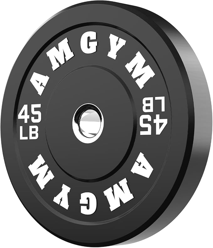 2 Inch Bumper Plates,10-500lbs,Barbell Rubber Olympic Weight Plates Set for Home Gym, Strength Training & Weight Lifting, Multiple Options Colors