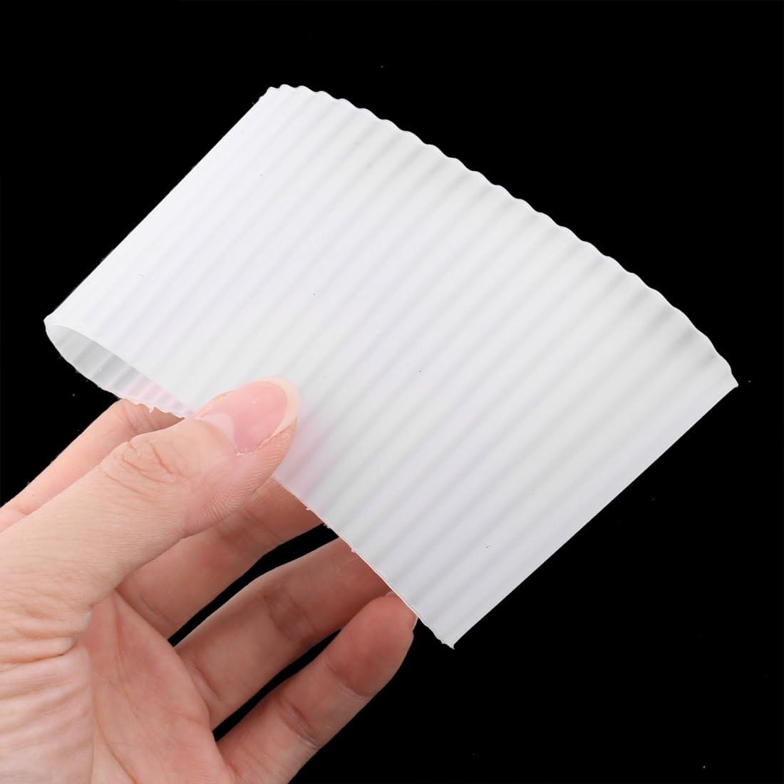uxcell Silicone Nonslip Glass Bottle Mug Cup Sleeve Protector Cover White