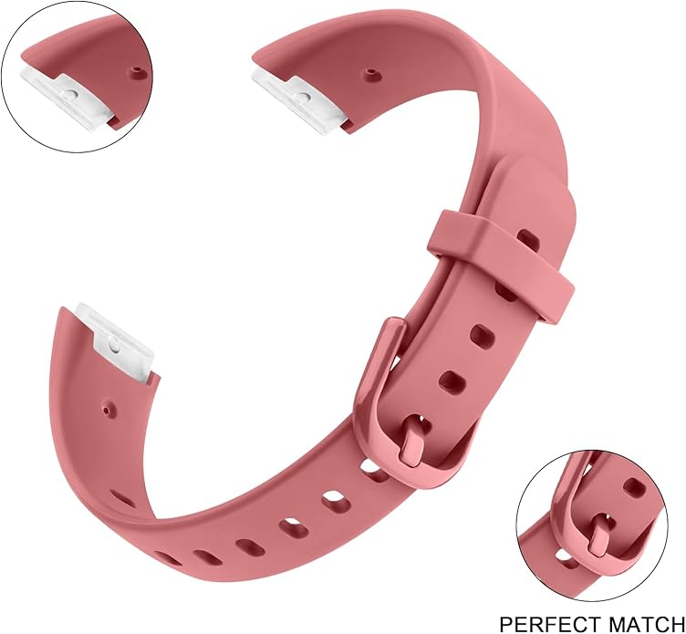 2 Pack Bands for Fitbit Luxe Bands Women Men, Soft Silicone Wristband Replacement Strap for Fitbit Luxe/Luxe Special Edition Fitness Tracker
