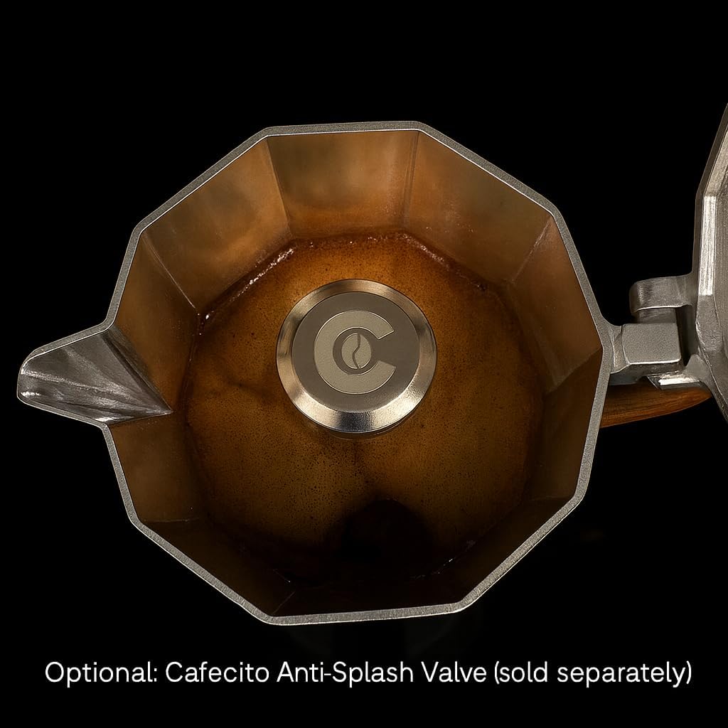 CAFECITO Moka Pot Stovetop Espresso Maker – Greca Coffee Maker, 6 Cup Crema Edition | Classic Espresso Coffee Percolator | Cafetera