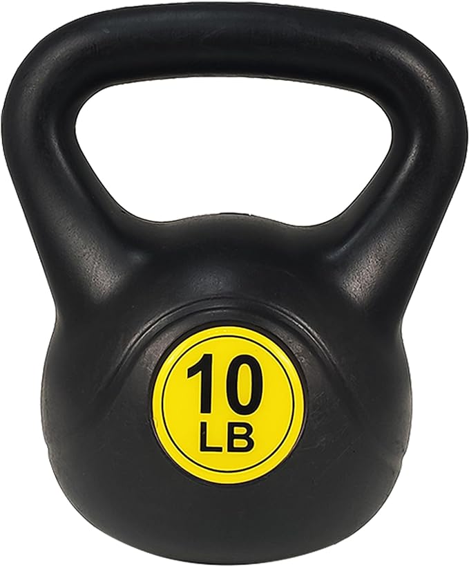 Wide Grip 3-Piece Kettlebell Exercise Fitness Weight Set, Include 5 lbs, 10 lbs, 15 lbs and 20 lbs, Set of 3 or Set of 4