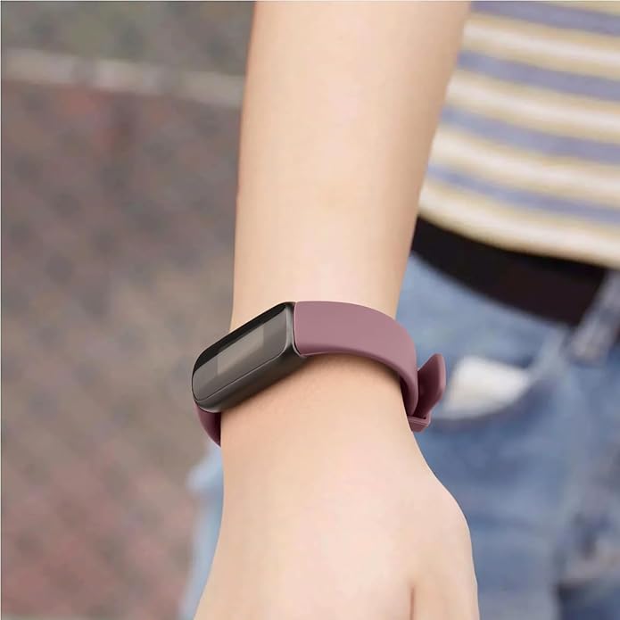 2 Pack Bands for Fitbit Luxe Bands Women Men, Soft Silicone Wristband Replacement Strap for Fitbit Luxe/Luxe Special Edition Fitness Tracker