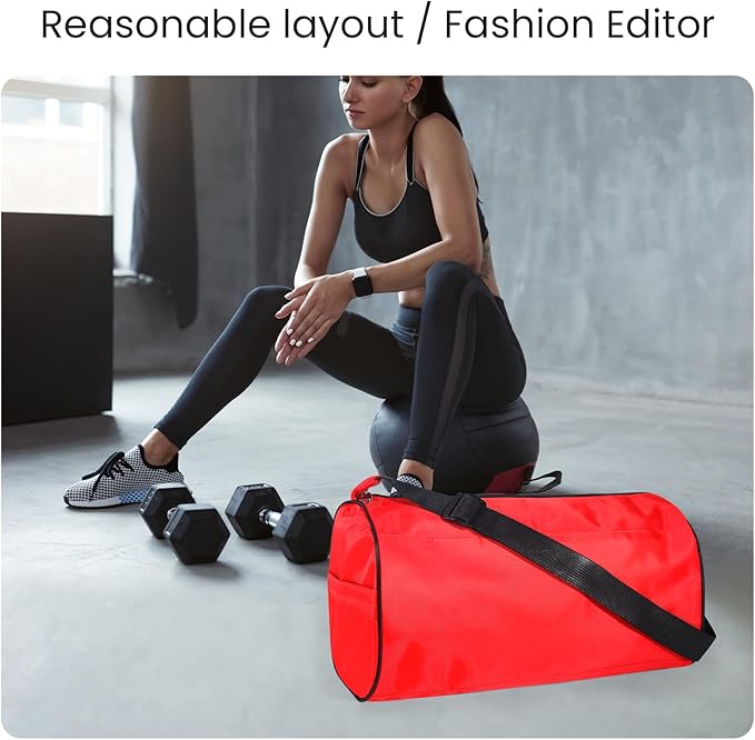 C&F BOGMOST Small Gym Bag for Women & Men,Small Lightweight Duffel Bag Carry On Bags Mini Duffel Travel Bag Waterproof Sports Bags for Workout/Sport/Travel, Red
