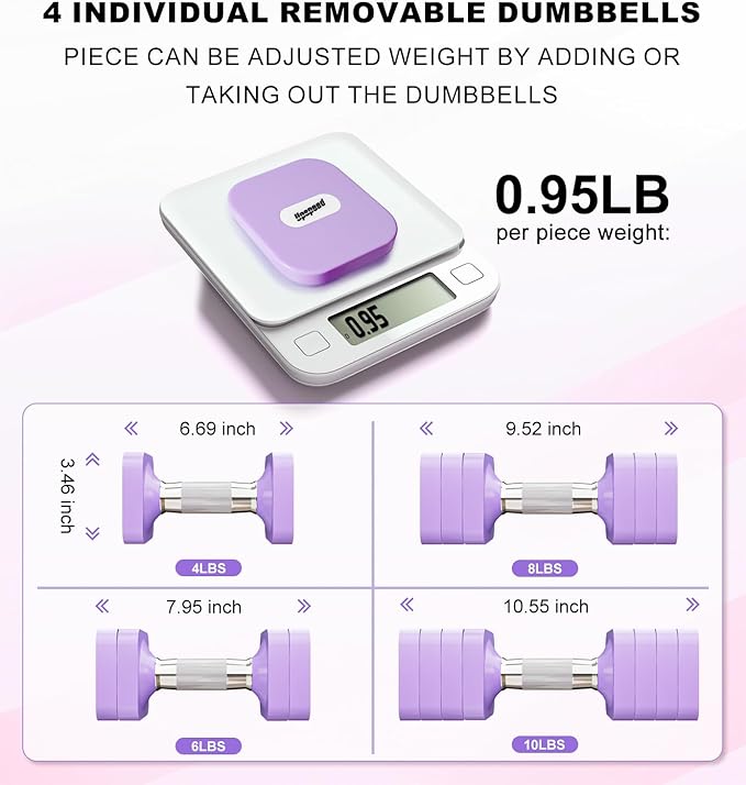 15LB 20LB 50LB Adjustable Dumbbell Set Free Weights Dumbbells Set for Women Men Hand Weights Sets Adjust Dumbbell Weight Sets for Home Gym Exercise Workout Strength Training Equipments