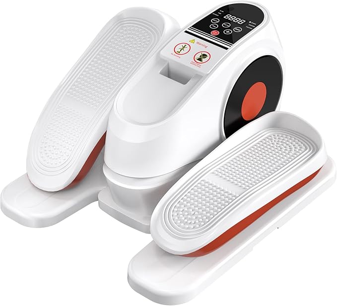 2025 New Under Desk Elliptical Machine, Electric Ellipse Leg Exerciser Pro As Seen On TV with 16 Adjustable Speed, Quiet and Fully Assembled with Remote Control & Non-Slip Foot Straps
