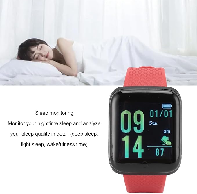Zopsc Smart Watch Fitness for Men Women, IP65 Activity Fitness Watch with Message Reminder Sleep Step Calorie Counter, Health Fitness Watch for