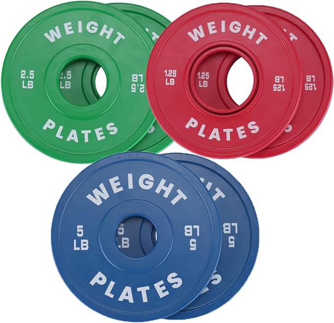 2 in Change Plates 1.25LB Pairs 2.5LB Pairs 5LB Pairs 10LB Pairs 17.5 LB 37.5 LB Set Fractional Weight Plates Set,Bumper plates for Gym Home,Rubber Coating & Steel
