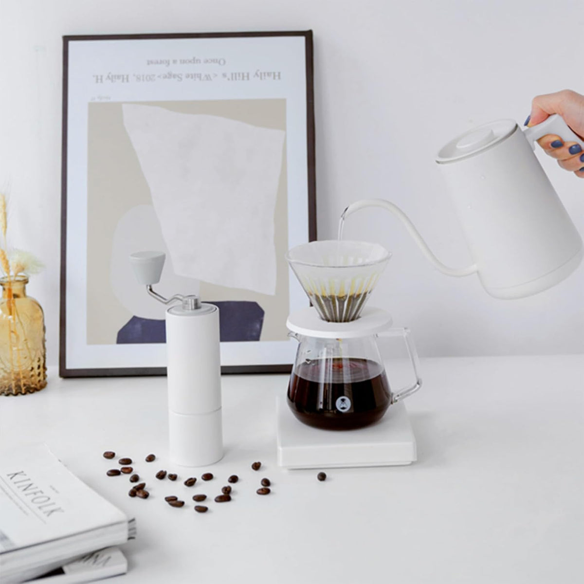 TIMEMORE Chestnut C2 Manual Coffee Grinder Capacity 25g with CNC Stainless Steel Conical Burr, Internal Adjustable Setting, Double Bearing Positioning, French Press Coffee for Hand Grinder