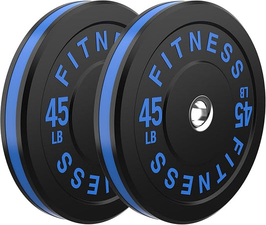 2 Inch Bumper Plates,10-500lbs,Barbell Rubber Olympic Weight Plates Set for Home Gym, Strength Training & Weight Lifting, Multiple Options Colors