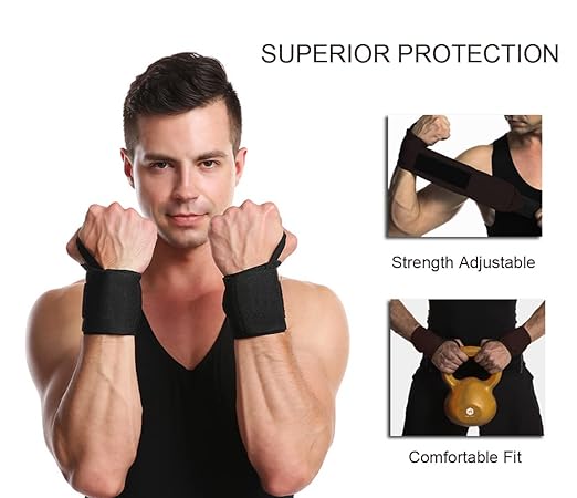 2 Pack Wrist Brace Wrist Straps for Weightlifting, Wrist Straps Lifting Straps Wrist Weights Carpal Tunnel Wrist Brace