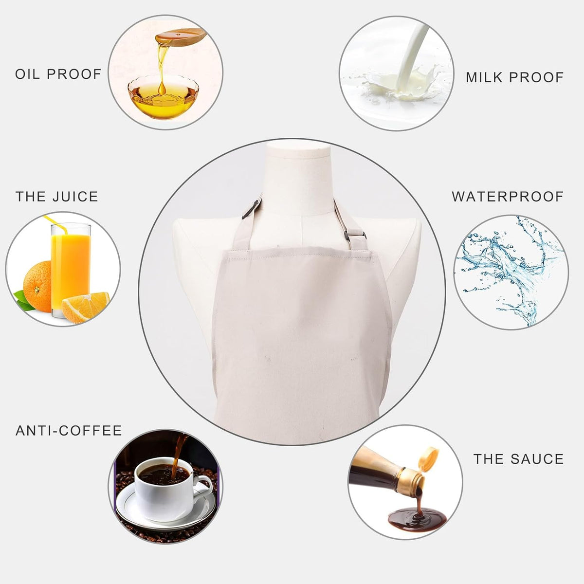 Kitchen Bib Apron for Women Men with Pockets Chef Art Aprons for Cooking Painting Pottery Ceramics