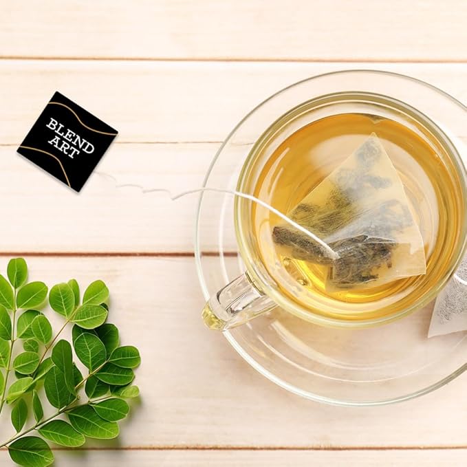 Blendart Moringa Tea Bags (100 Count) Caffeine Free, Pure Moringa Leaves | Sweet and Light Herbal Tea Bags