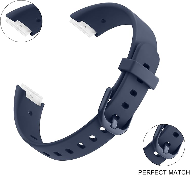 2 Pack Bands for Fitbit Luxe Bands Women Men, Soft Silicone Wristband Replacement Strap for Fitbit Luxe/Luxe Special Edition Fitness Tracker