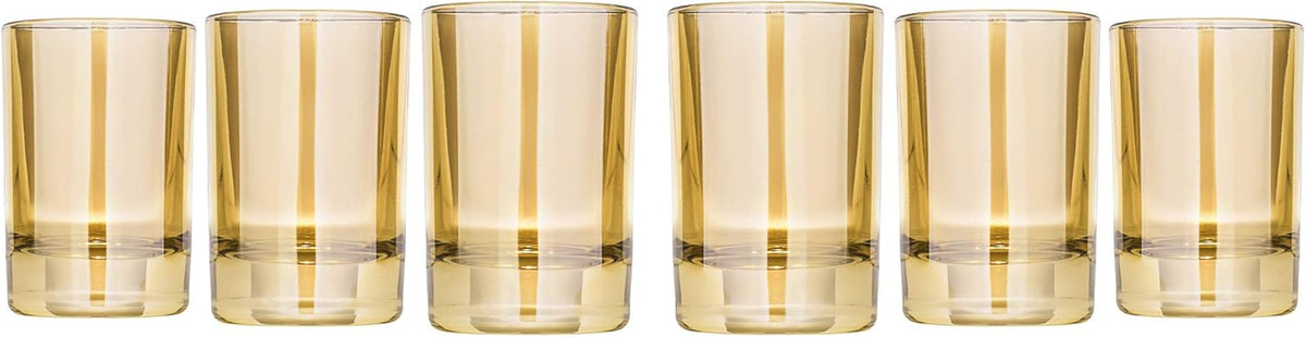 Honey 1.5-Ounce Shot Glasses, Drinking Glasses for Tequila and Vodka Shots, Elegant Drinkware Set, Great Collectible Barware Gift, Set of 6