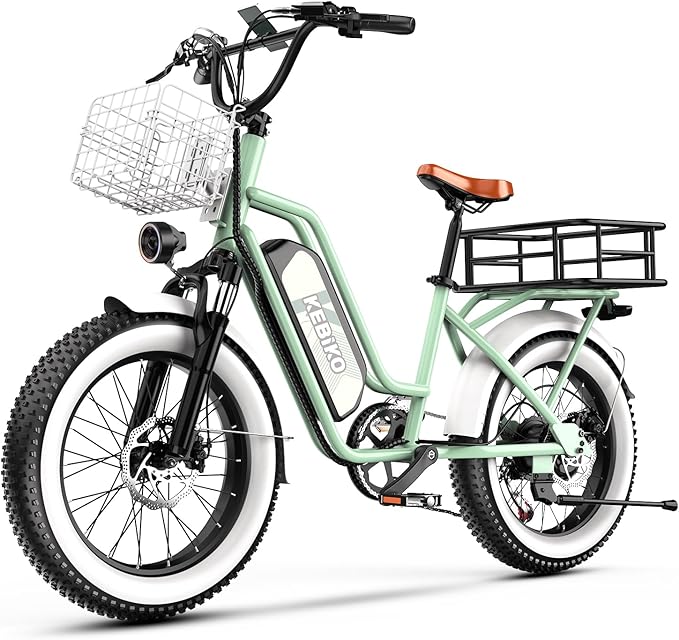 1500W Electric Bike for Adults,48V 20/60Ah Removable Battery Max Range 80Miles & 30MPH Electric Bicycle,20''ร4" Fat Tire Ebike,Adult Electric Bicycles for Commute Beach Snow,E-Bike UL Certified
