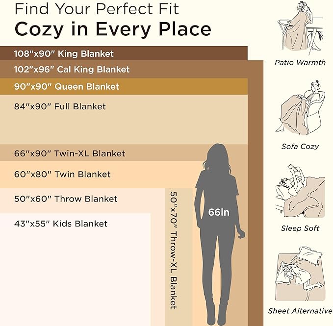 Bedsure Fleece Blanket Twin Size Grey - 300GSM Lightweight Plush Fuzzy Cozy Soft Warm Blanket for Bed, Sofa, Couch, Travel, Camping, 60x80 inches