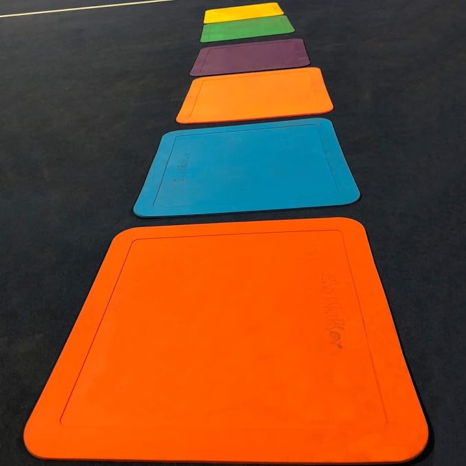 12inch Flat Square Spot Marker Multi-Color Exercise Kids Floor Playmat (12pcs)