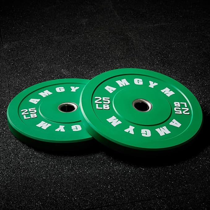 2 Inch Bumper Plates,10-500lbs,Barbell Rubber Olympic Weight Plates Set for Home Gym, Strength Training & Weight Lifting, Multiple Options Colors