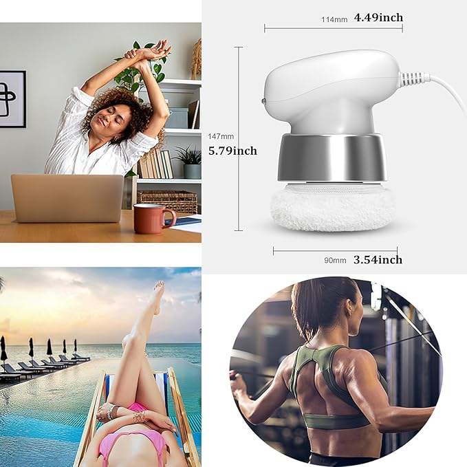 Body Sculpting Machine, Corded Anti Cellulite Massage Tool, Deep Tissue Lymphatic Drainage Handheld Full Body Massage Relaxing SPA Cellulite Fat Remover Oil Apply Belly Butt Limbs Tightening Shaping